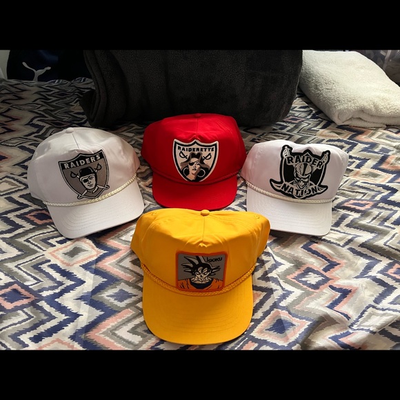 Vintage KC hat Lot raiders&goku patch logo - Picture 1 of 11